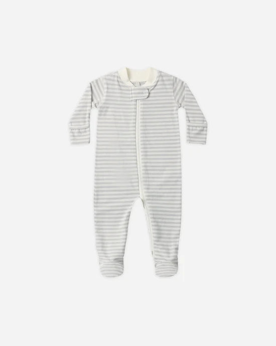 Zip Long Sleeve Sleeper Footie - Cloud Stripe