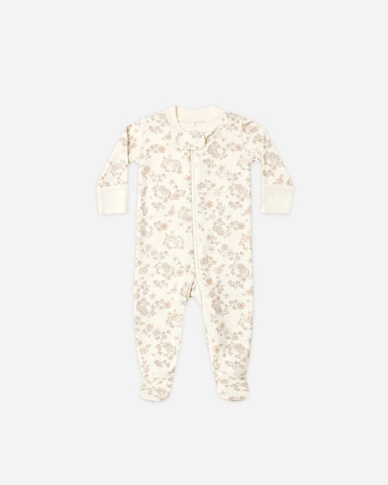 Zip Long Sleeve Sleeper Footie - Floral Vine
