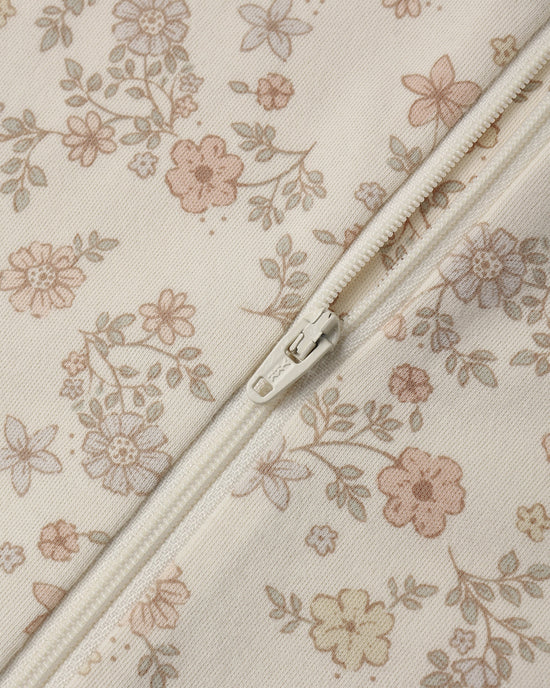 Zip Long Sleeve Sleeper Footie - Floral Vine