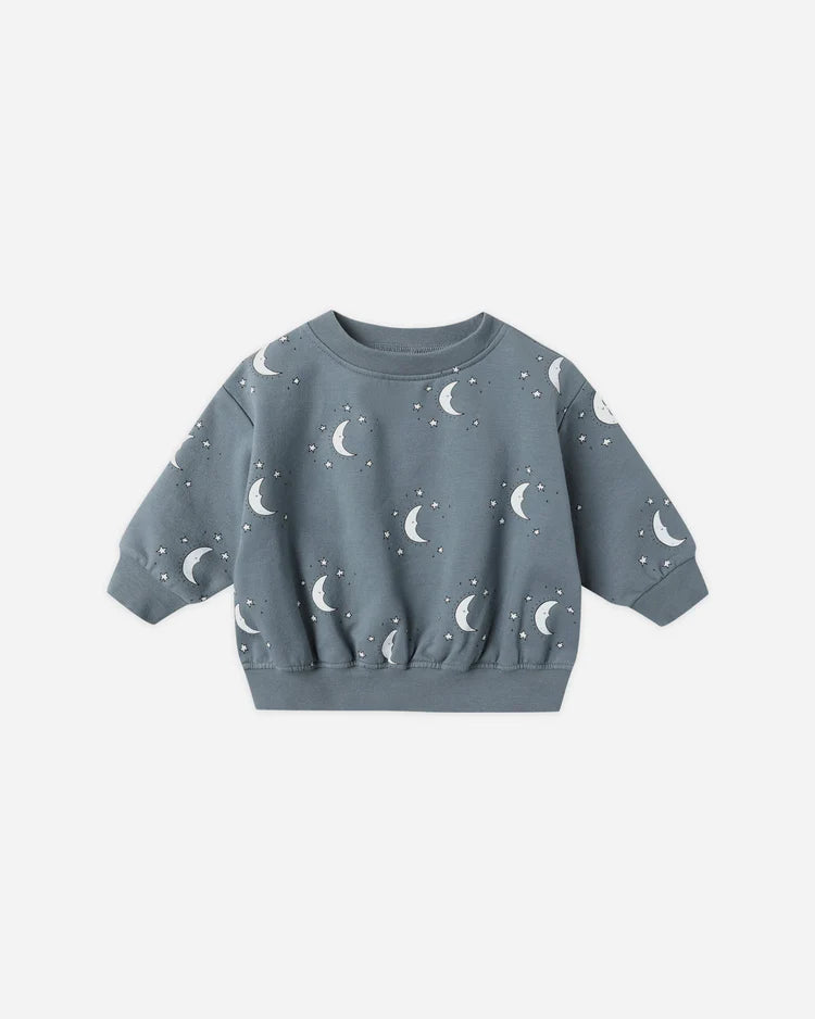 Relaxed Fleece Sweatshirt - Silver Moons