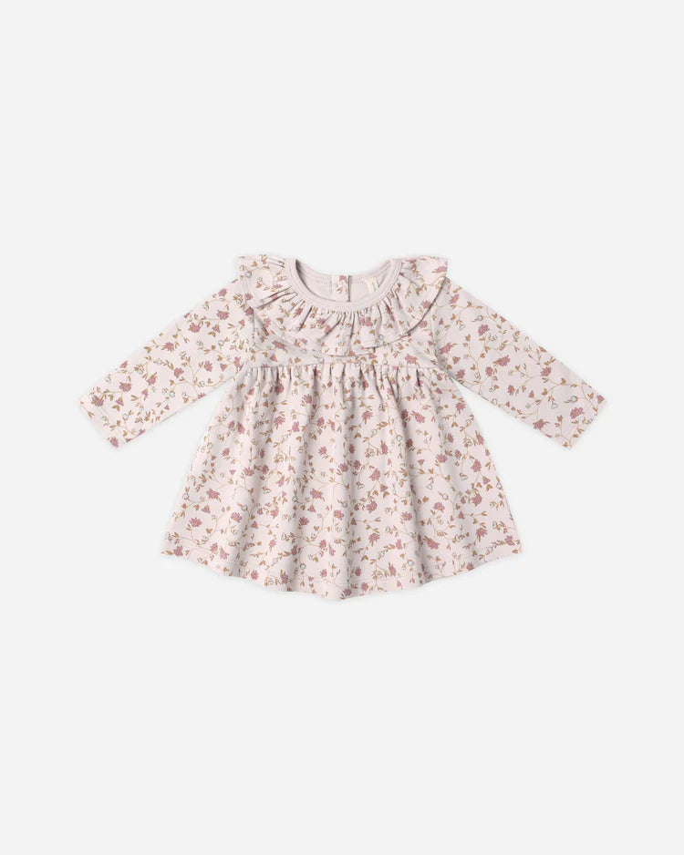 Ruffle Collar Jersey Dress - Garden