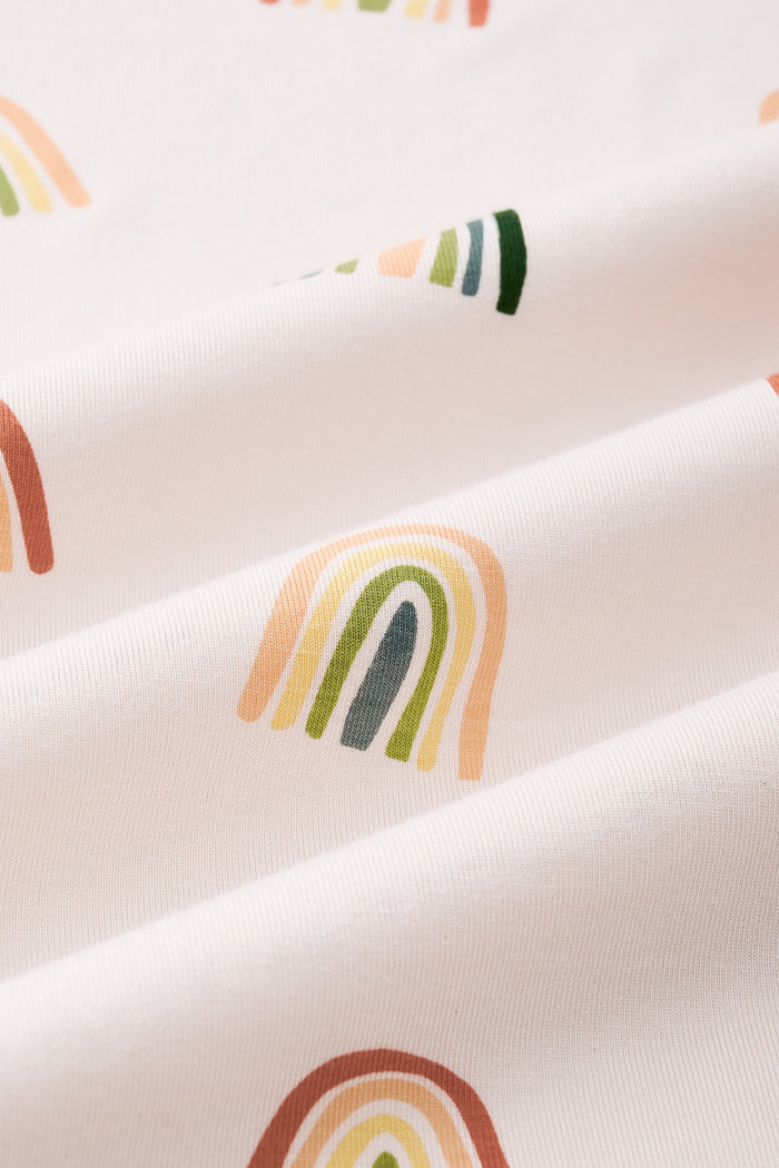 Zippered Footie in Retro Rainbow