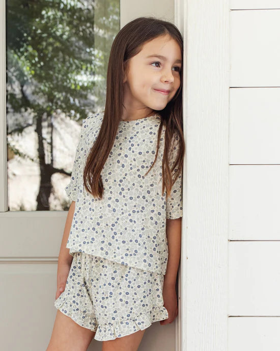 Mosie Set - Blue Ditsy