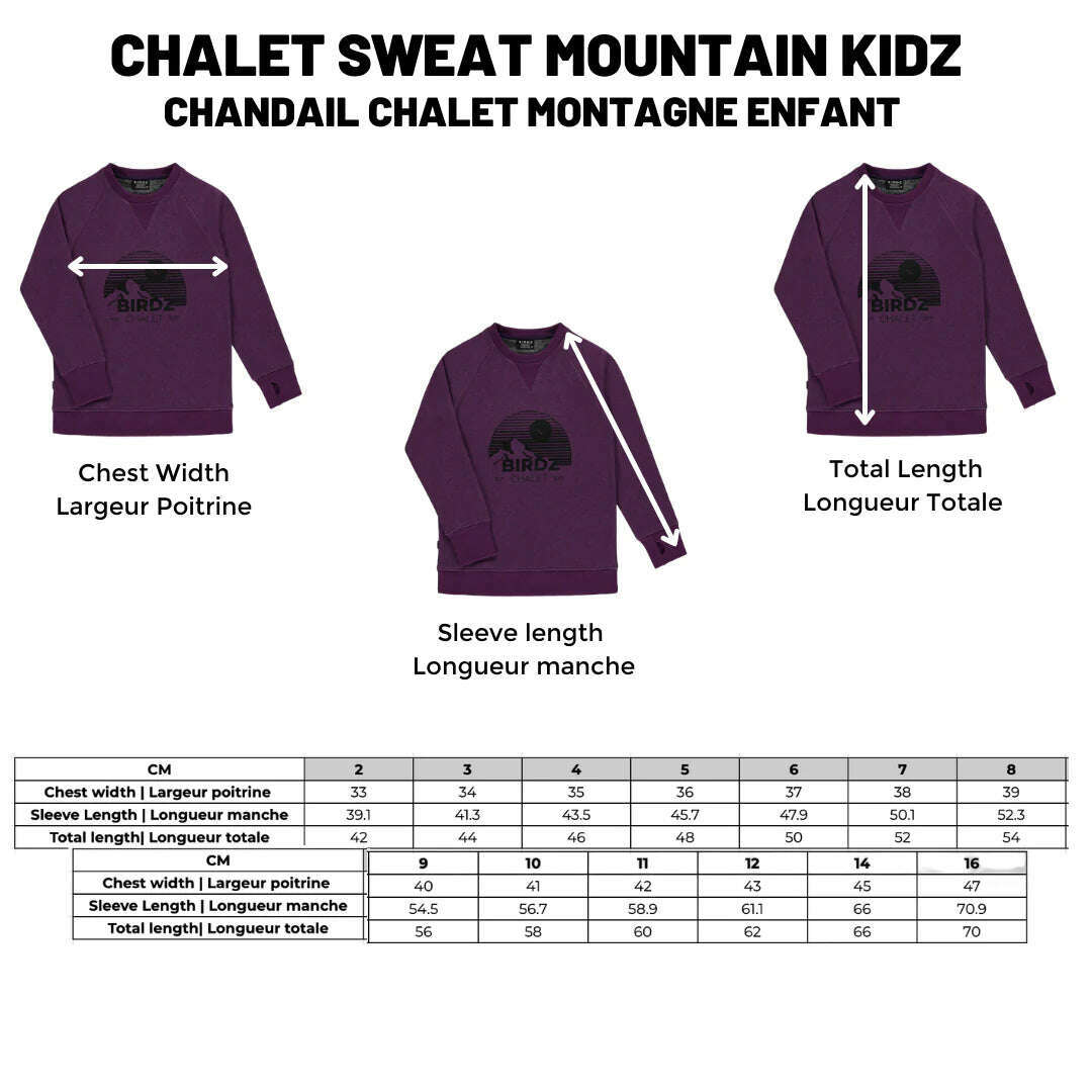 Chalet Sweat Mountain Crewneck - Purple - Size 5