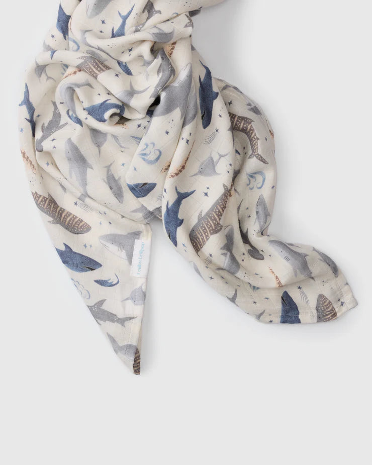 Muslin Swaddle - Sharks