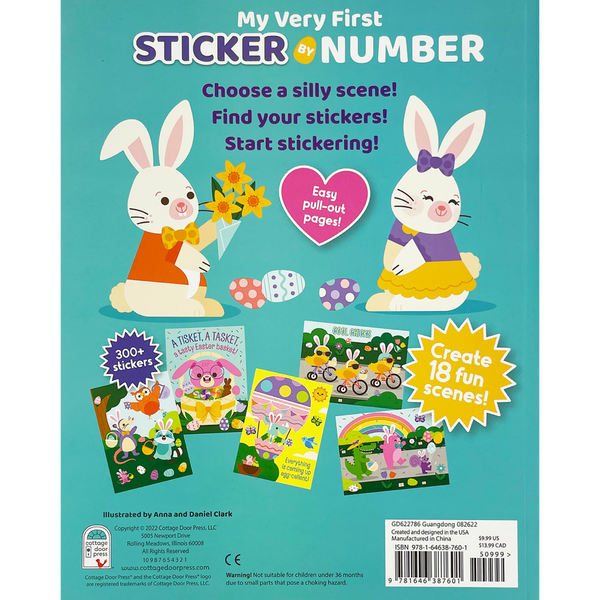Funny Easter Bunny - Sticker by Number Book