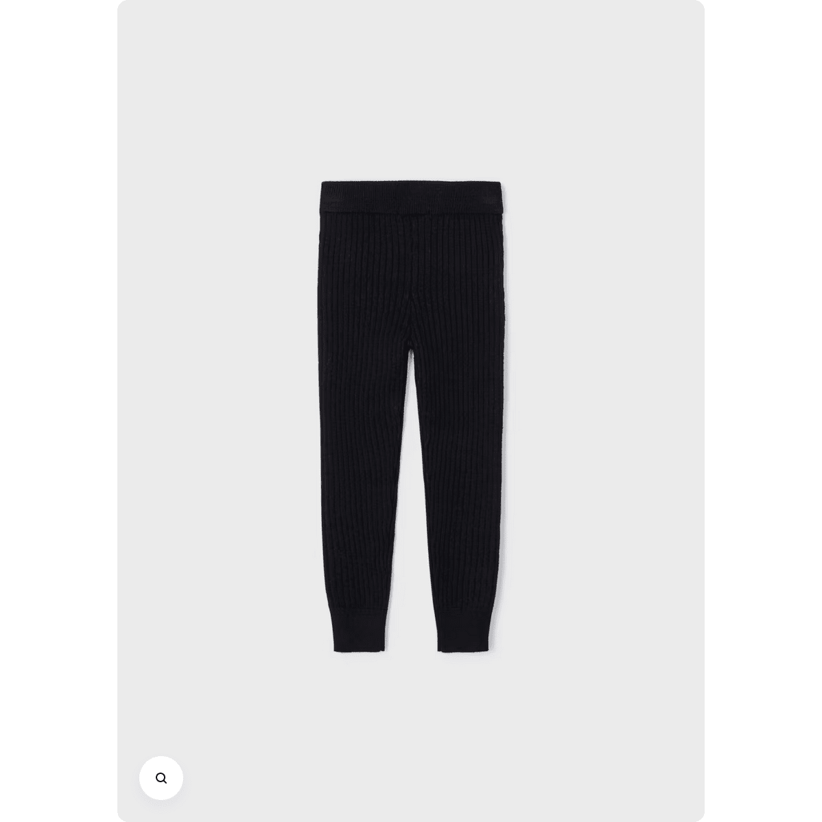 Black Ribbed Knit Leggings - Size 8 & 14