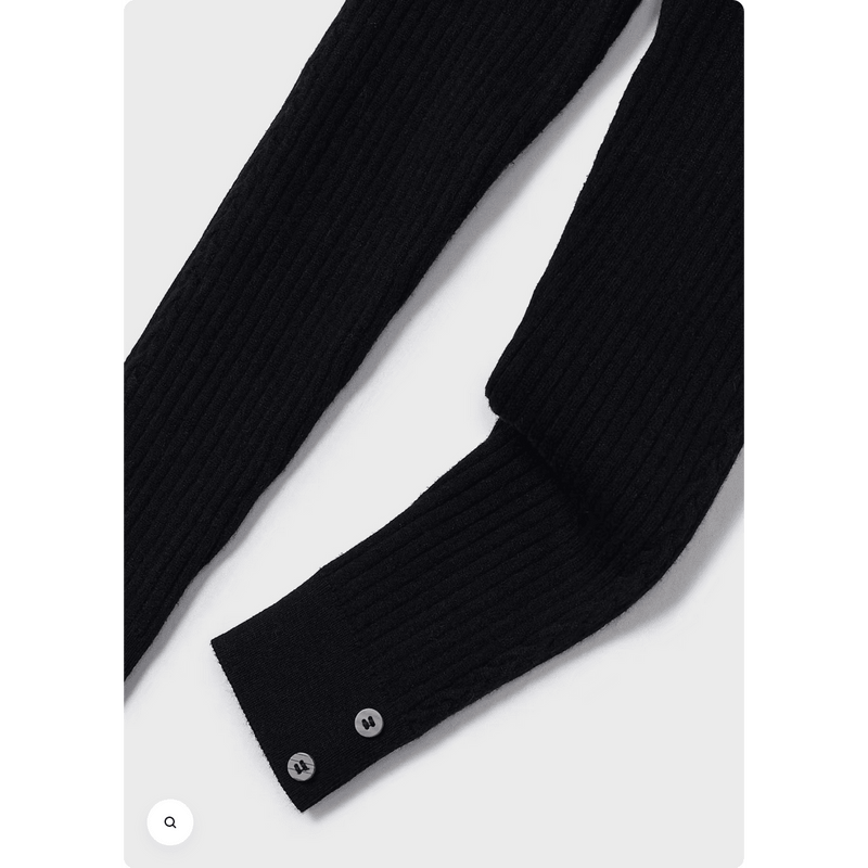 Black Ribbed Knit Leggings