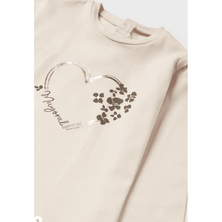 Baby Floral Heart Long Sleeve Tee