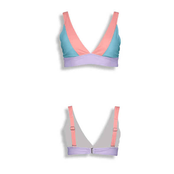 Ladies Bikini Colorblock Swim Top