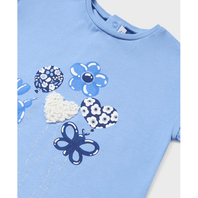 Floral T-Shirt w/ Ruffle