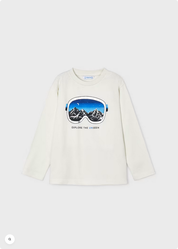 Ski Goggles Long Sleeve Tee - Cream