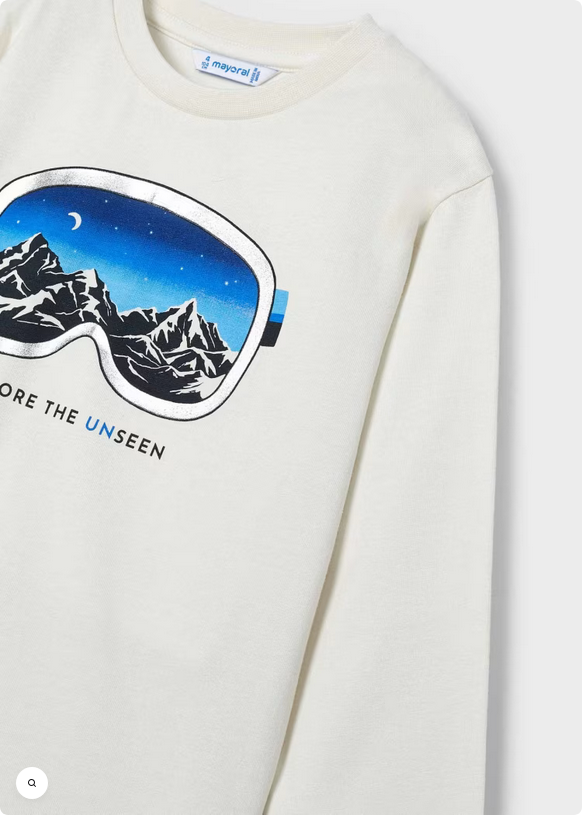 Ski Goggles Long Sleeve Tee - Cream