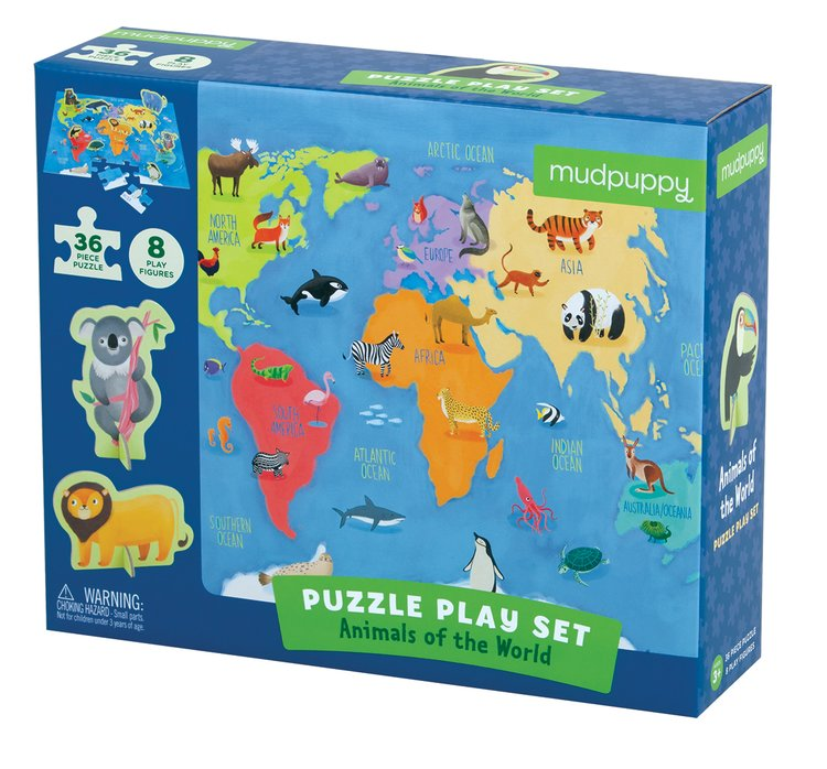 Animals of the World Puzzle Play Set