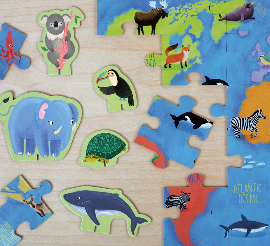 Animals of the World Puzzle Play Set