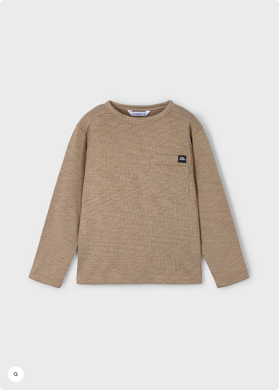 Knit Long Sleeve Tee - Caramel