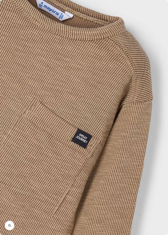 Knit Long Sleeve Tee - Caramel
