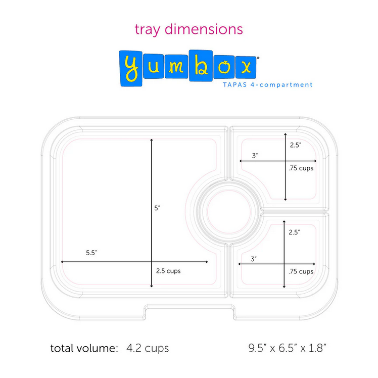 Yumbox Tapas - Hazy Blue w/ Panther