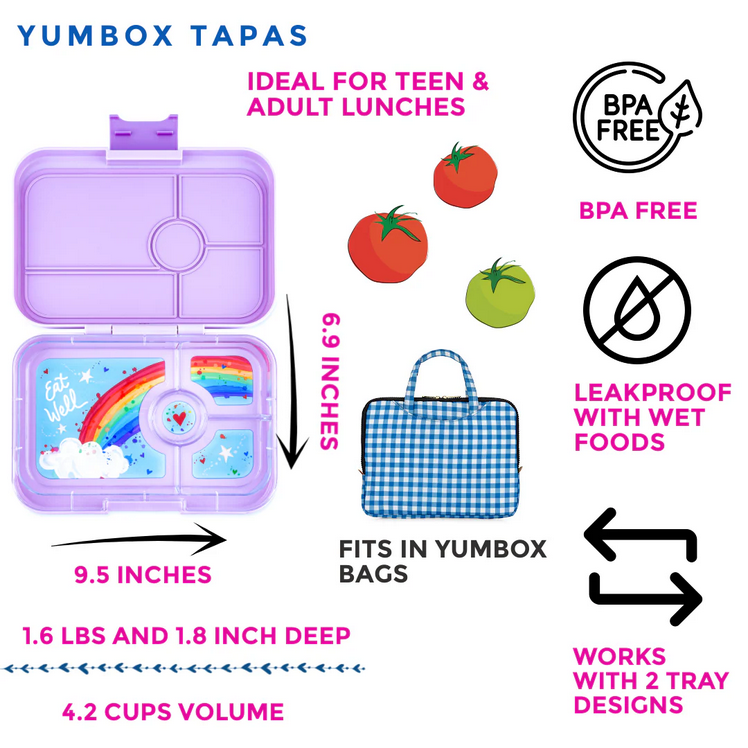 Yumbox Tapas - Bento - Seville Purple Rainbow