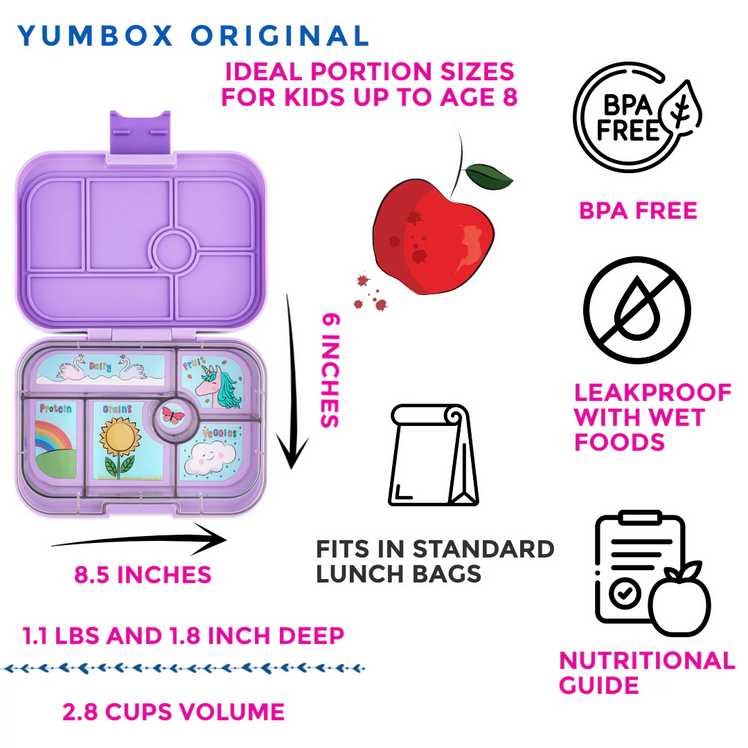 Yumbox Original - Bento - Lavande Purple Unicorn