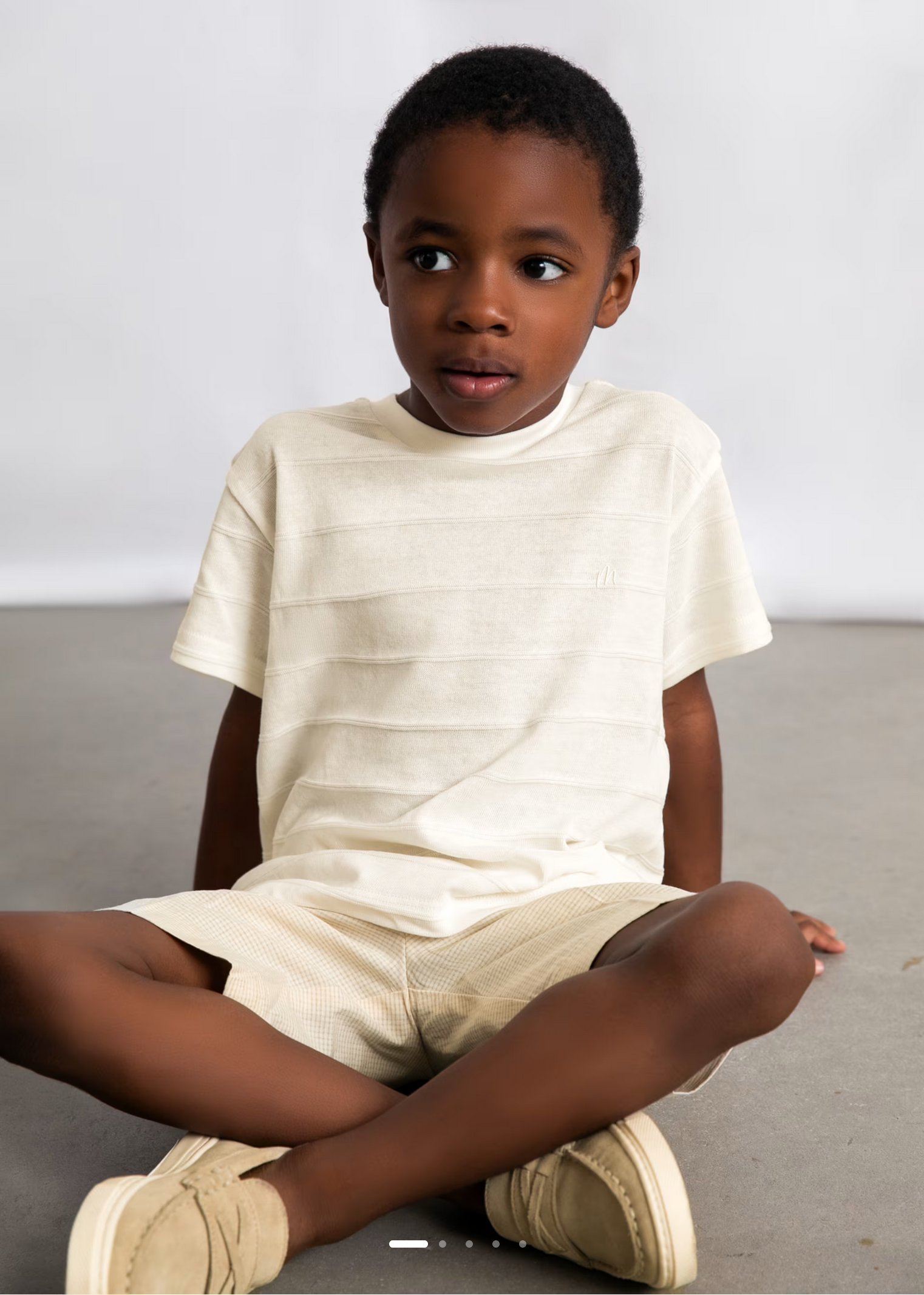 Cream Knit T-Shirt