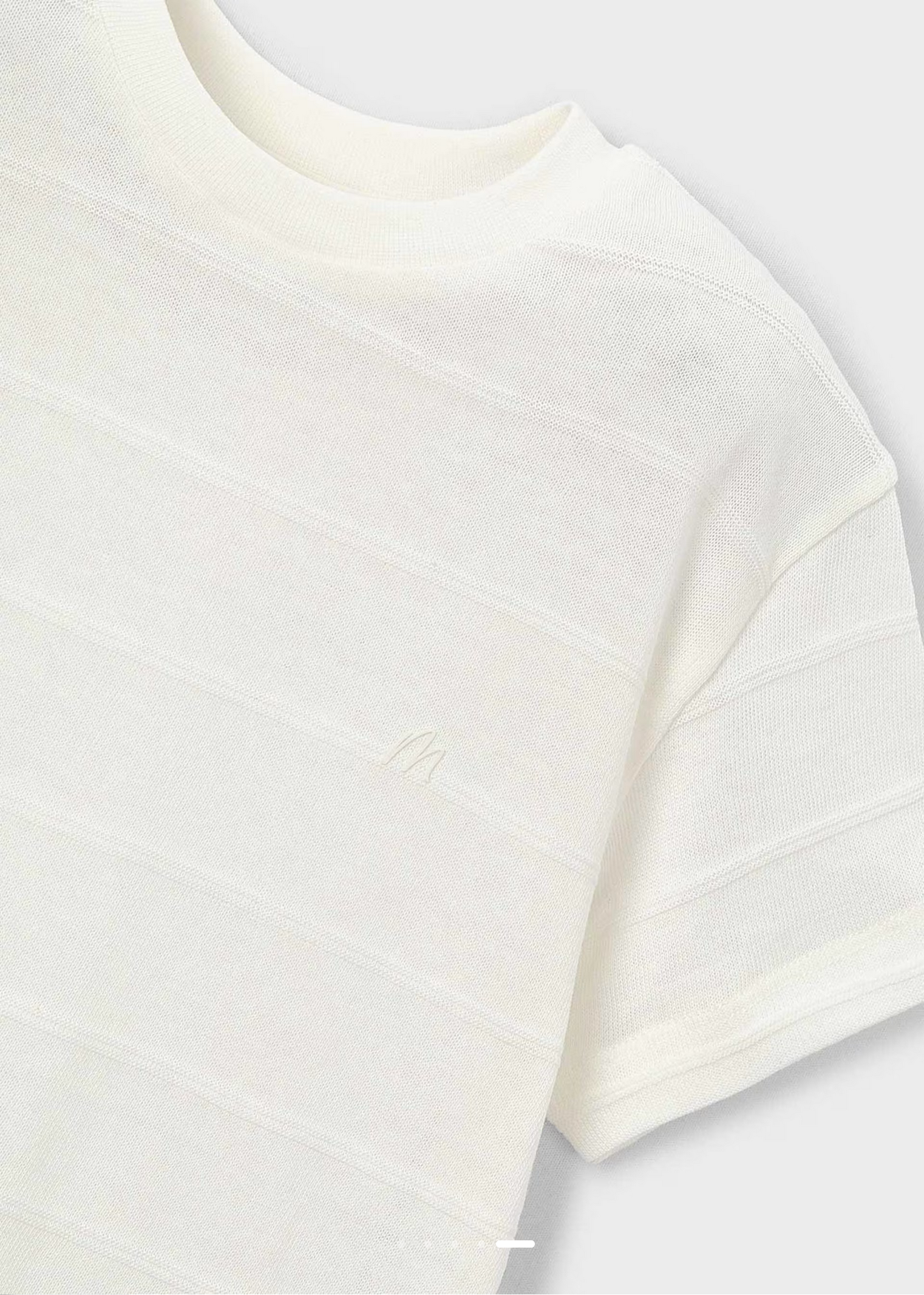 Cream Knit T-Shirt