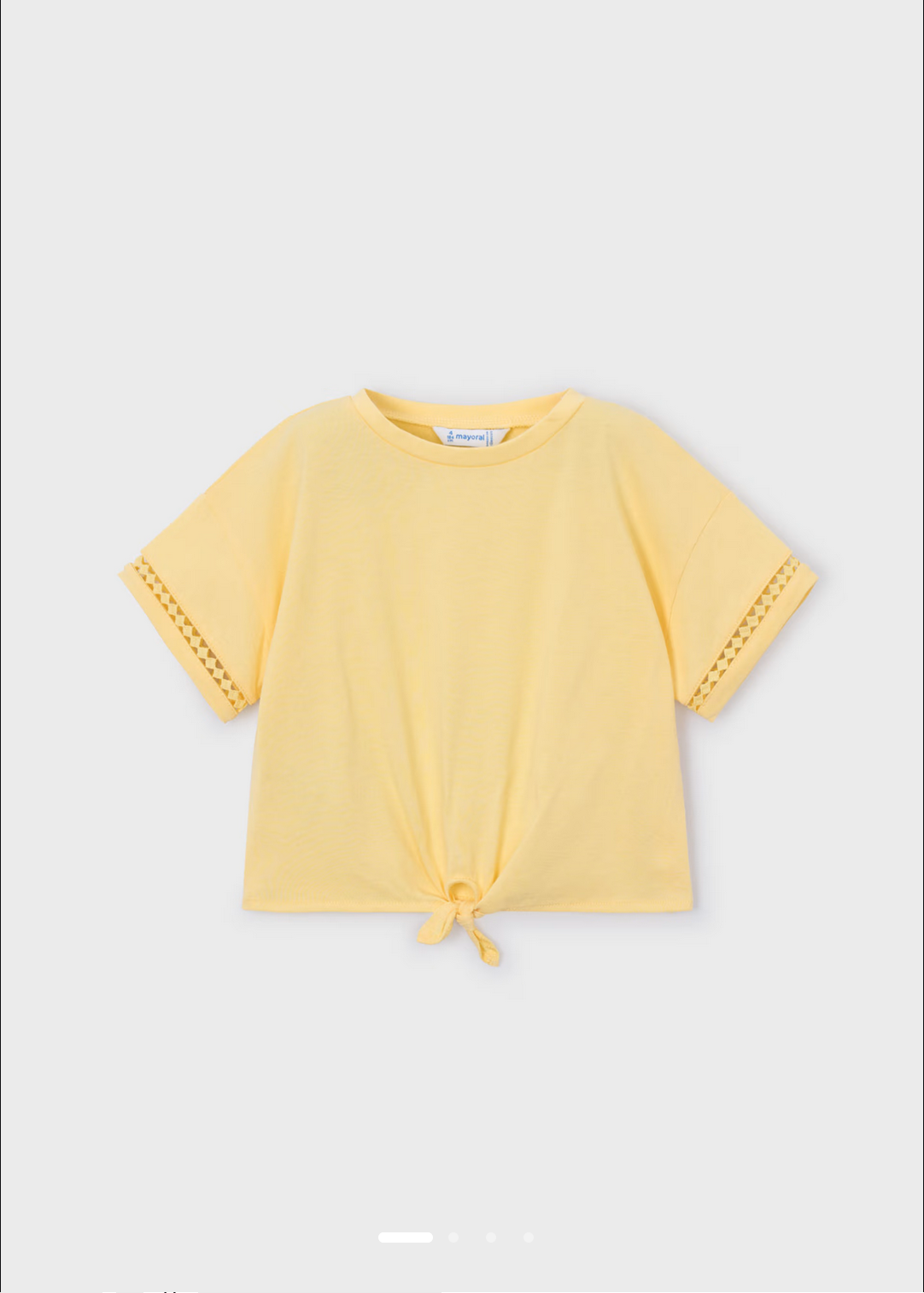 Front Tie T-Shirt - Butter Yellow