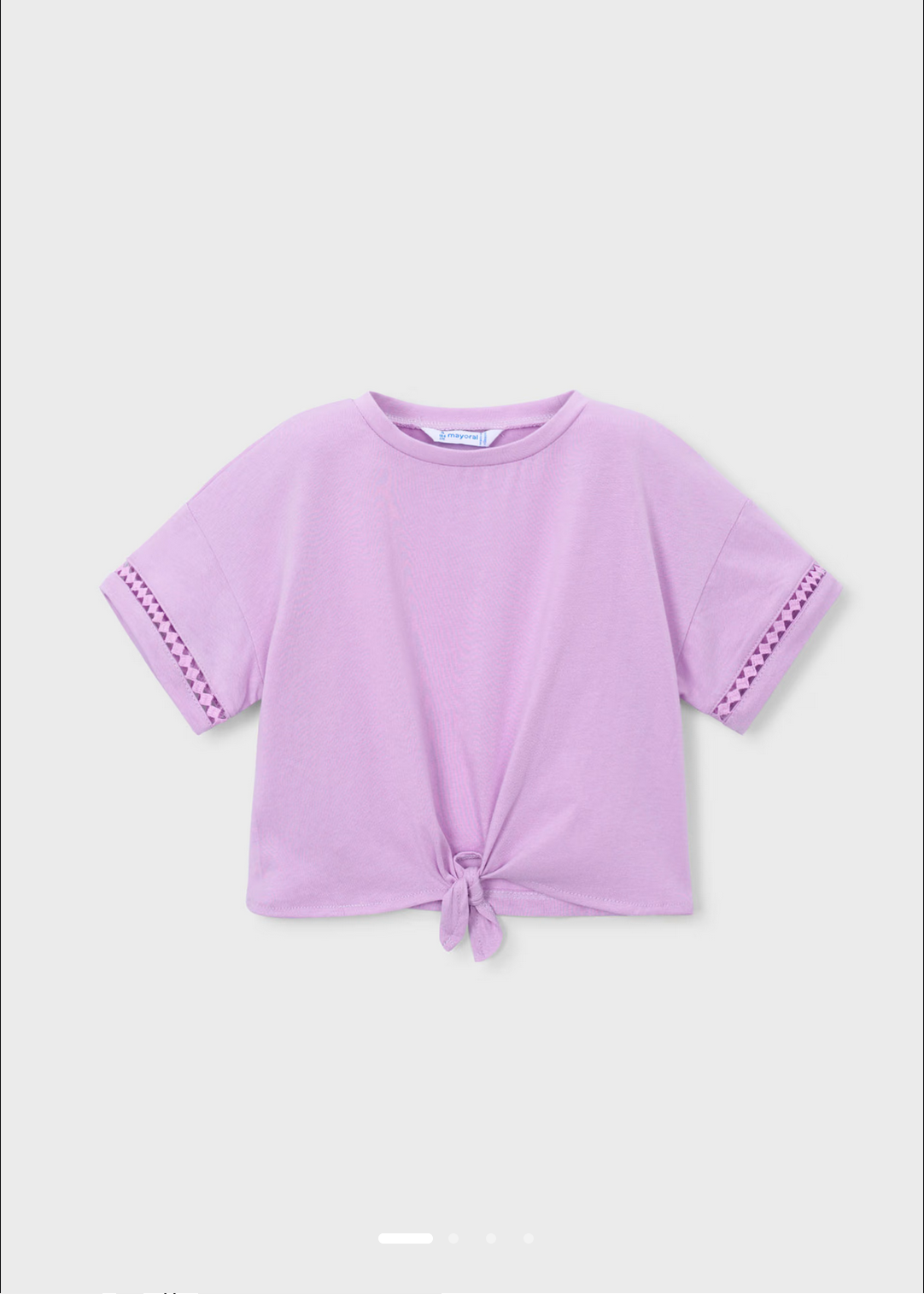 Front Tie T-Shirt - Lilac