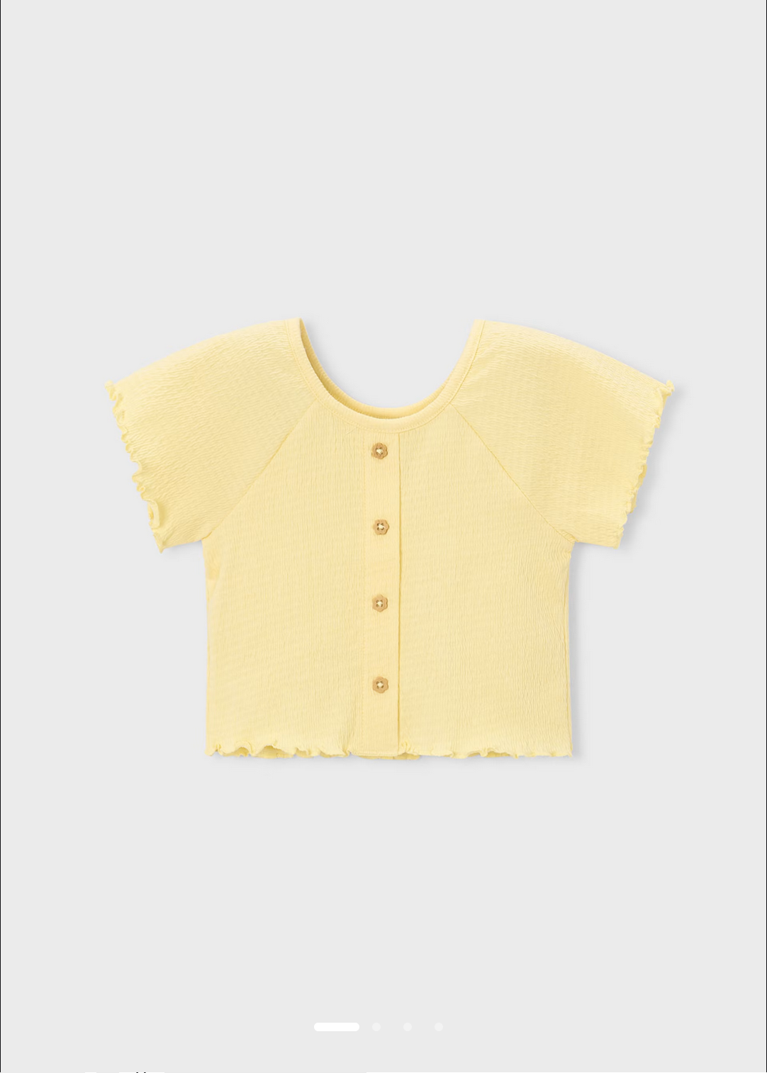 Girl Ruffled T-Shirt - Butter Yellow