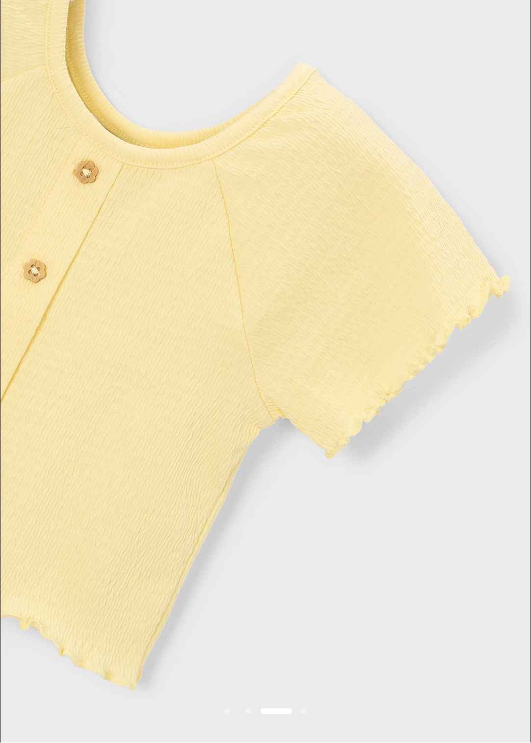 Girl Ruffled T-Shirt - Butter Yellow