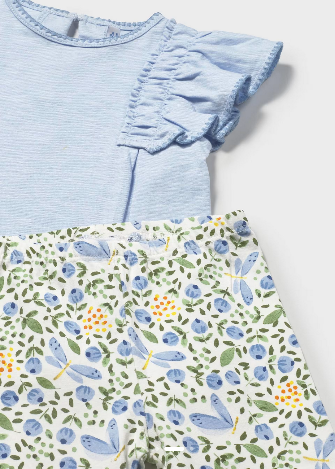 Baby Printed Leggings & T-Shirt Set - Sky