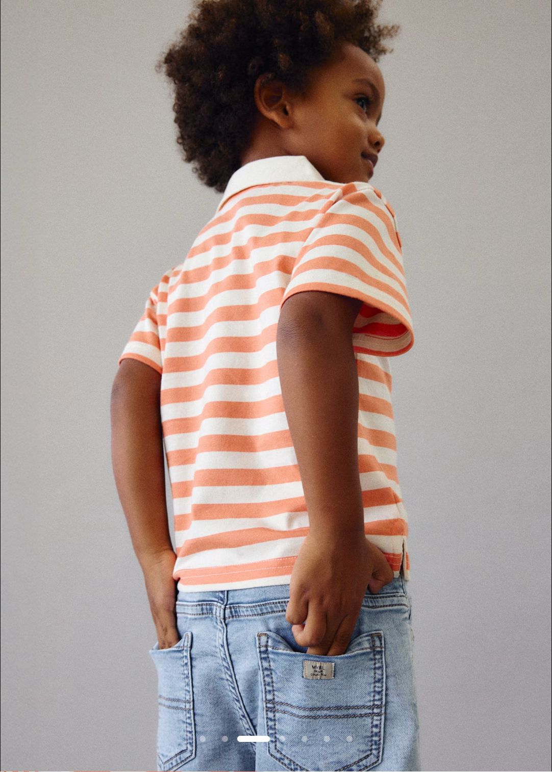 Orange Striped Polo Shirt