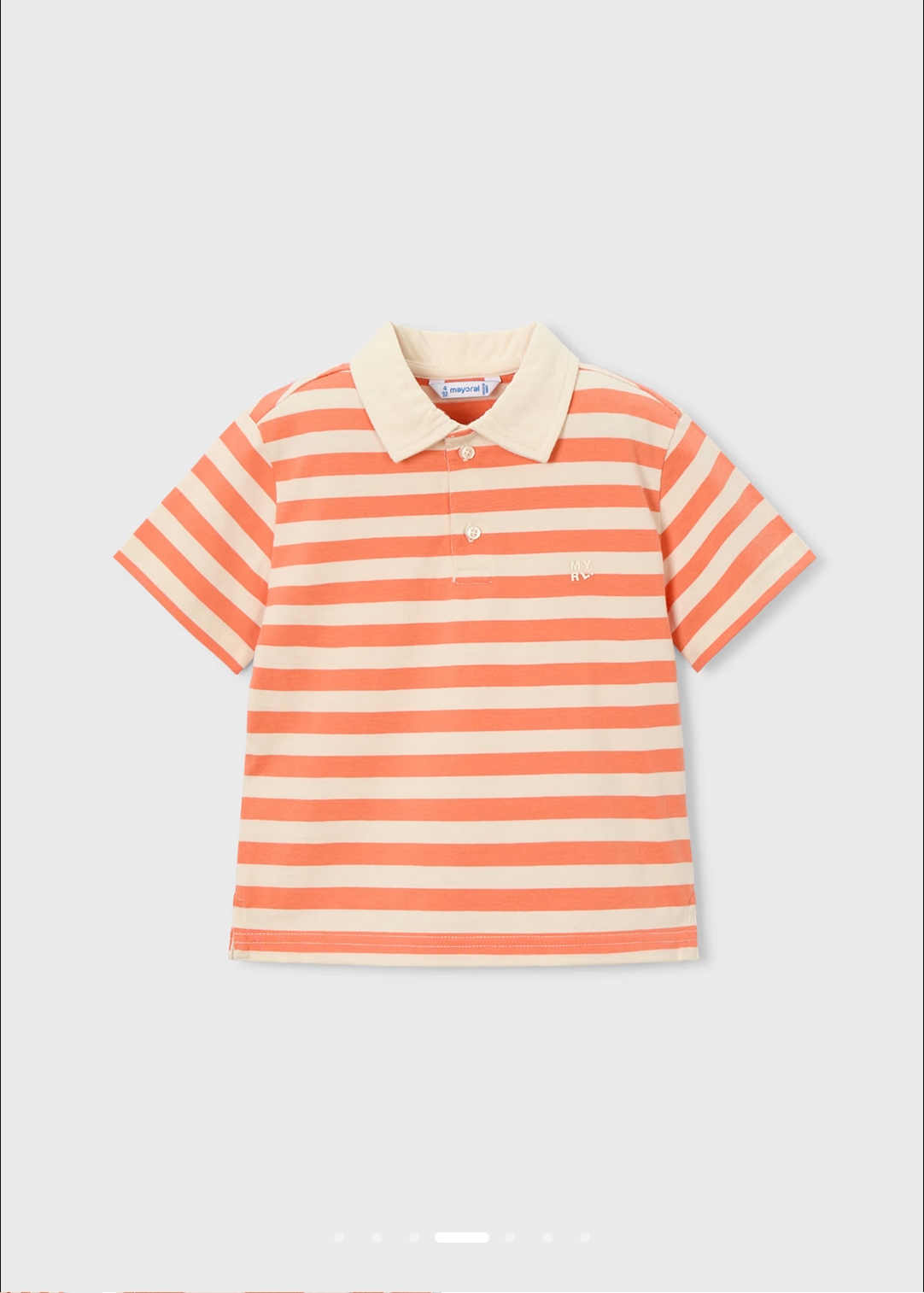 Orange Striped Polo Shirt