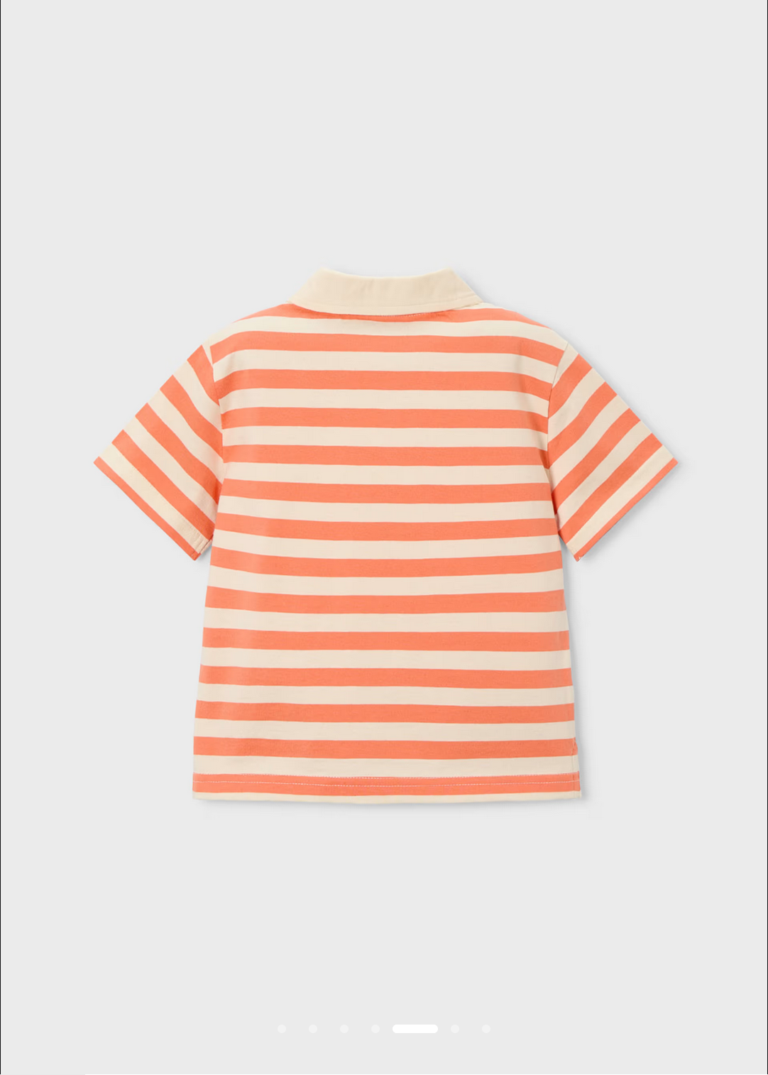 Orange Striped Polo Shirt