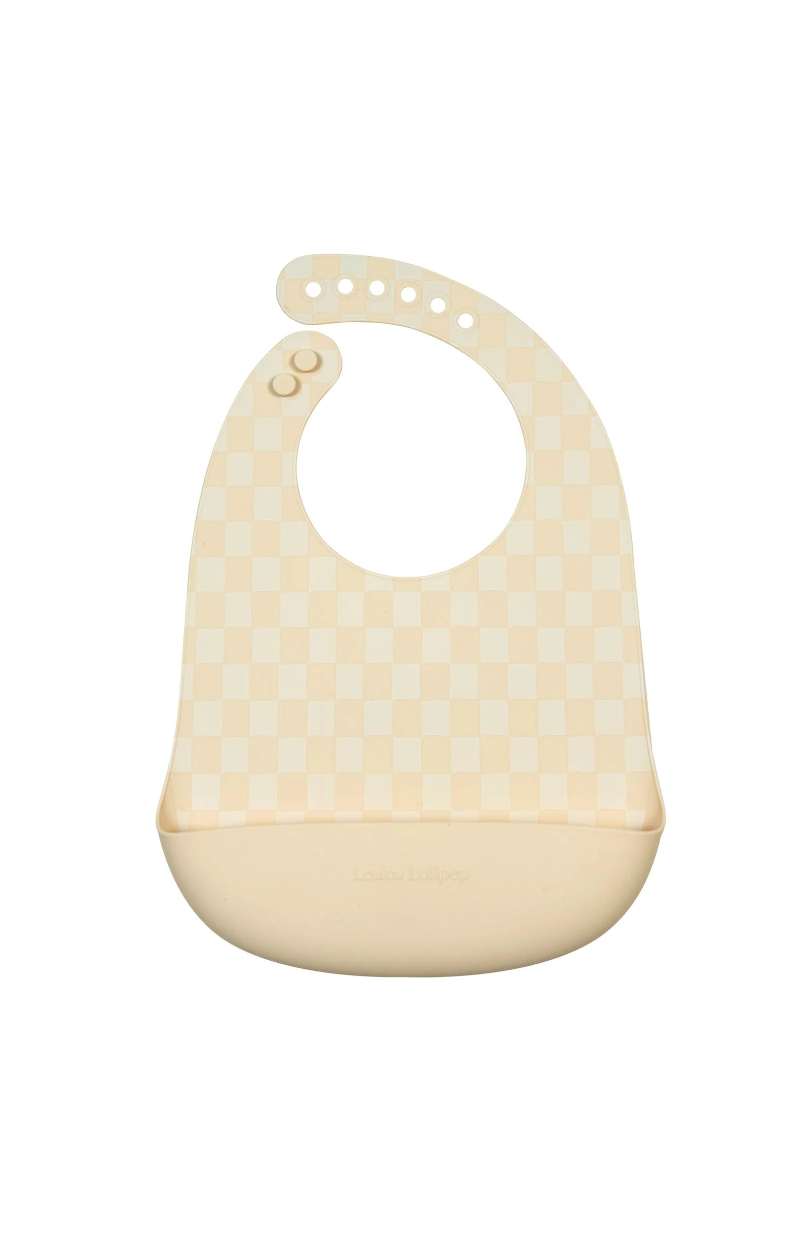 Silicone bib - Neutral checkboard