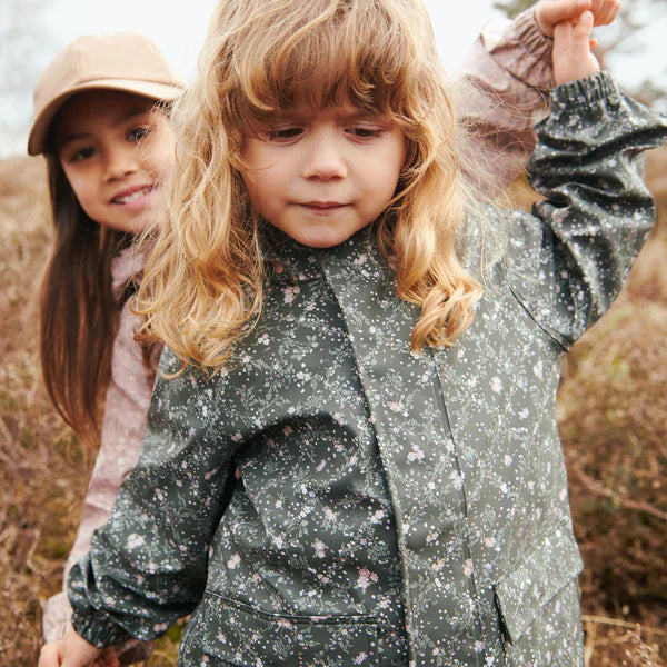 Ollo Rain Jacket - Forest Lake Checked Flowers