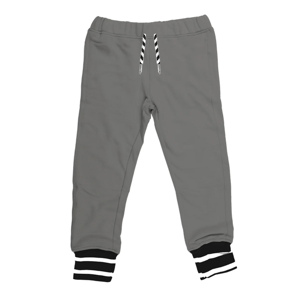 Bamboo Drawstring Cuffed Joggers - Grey