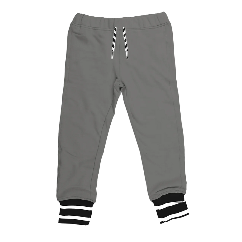 Bamboo Drawstring Cuffed Joggers - Grey