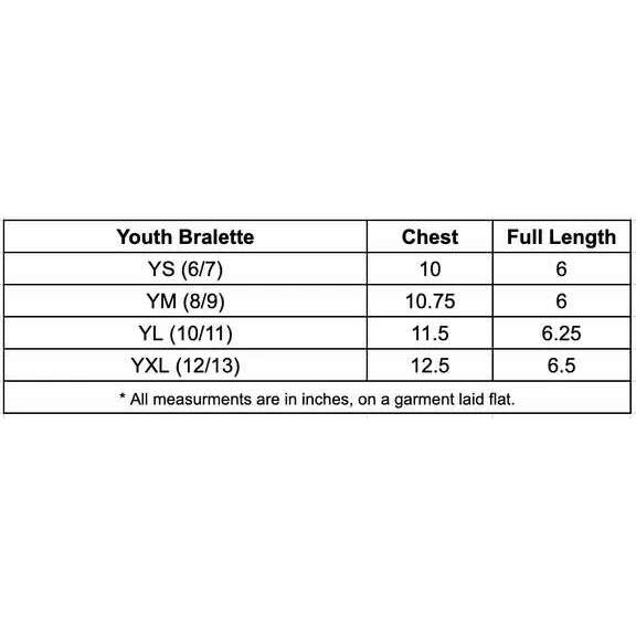Youth Bralette - Black - YXL