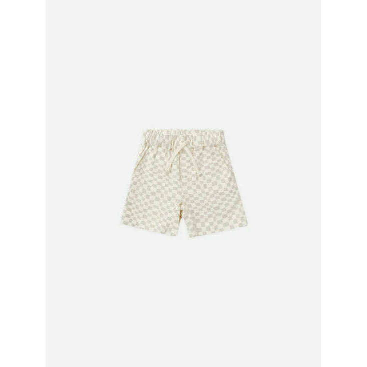 Bermuda Short - Dove Check - Size 6/7Y