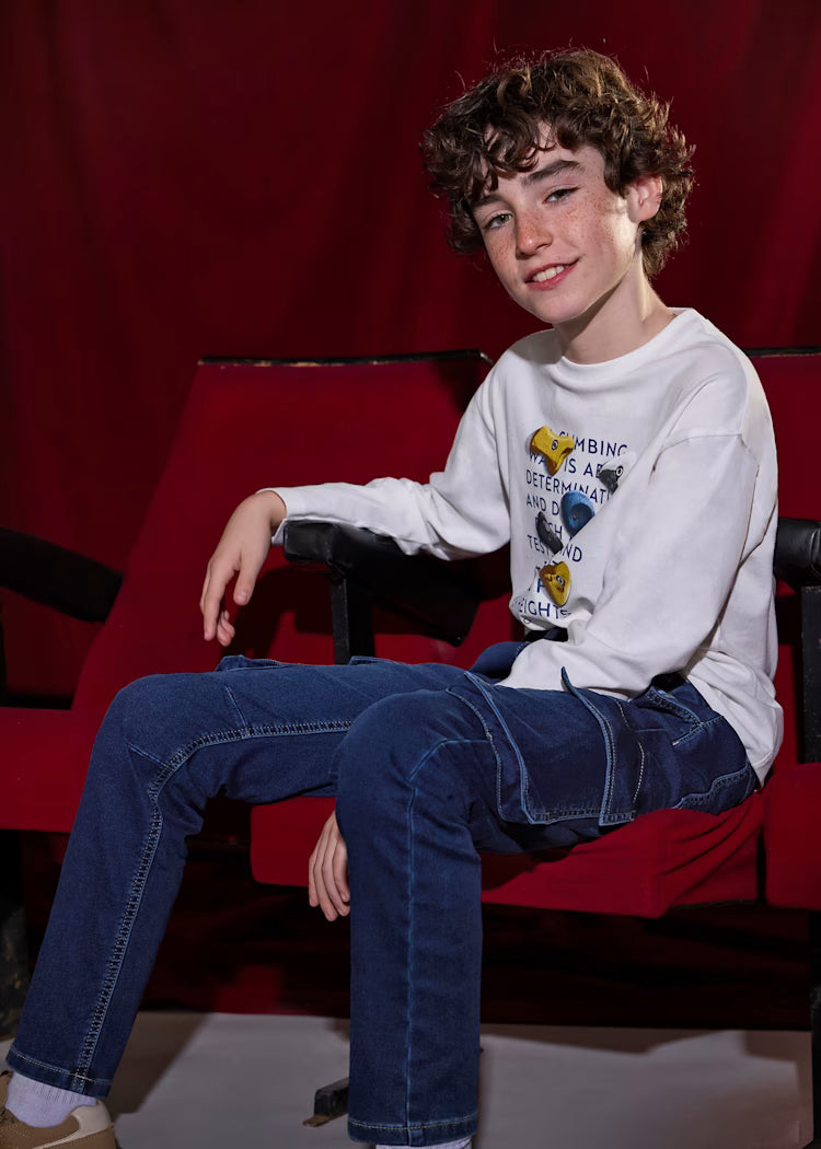 Denim Cargo Pants