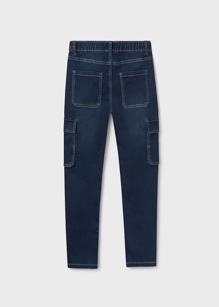 Denim Cargo Pants