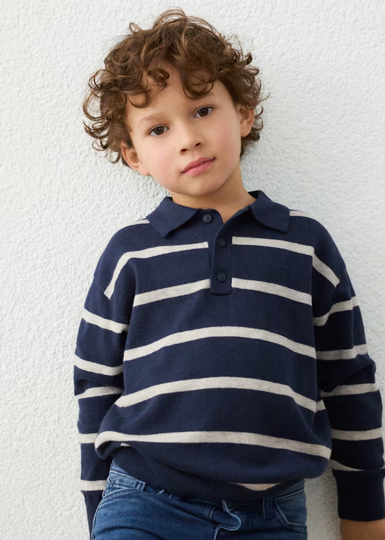 Knit Polo - Striped
