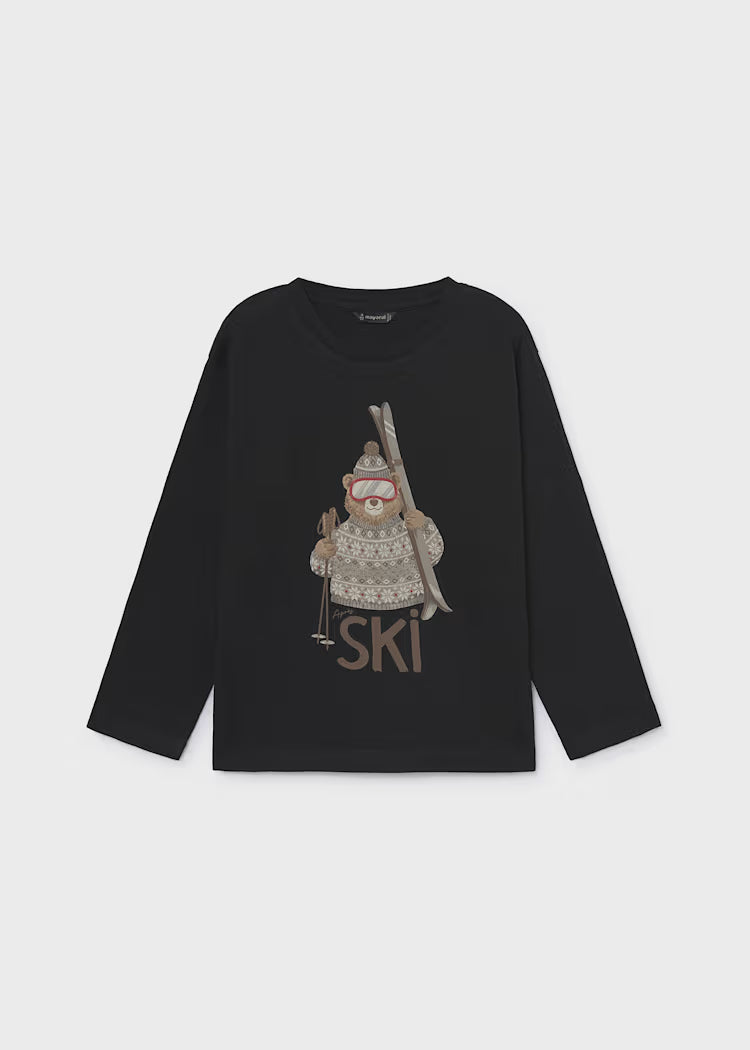 Ski Bear T-Shirt - Black