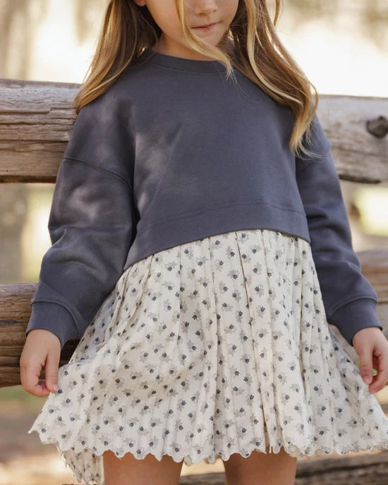 Sweatshirt Dress Vintage Fleur