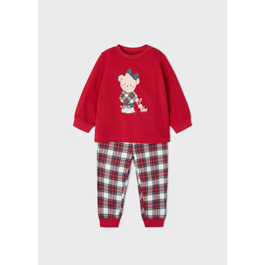 2 Piece Pajamas W/ Bag - Plaid - Size 6M