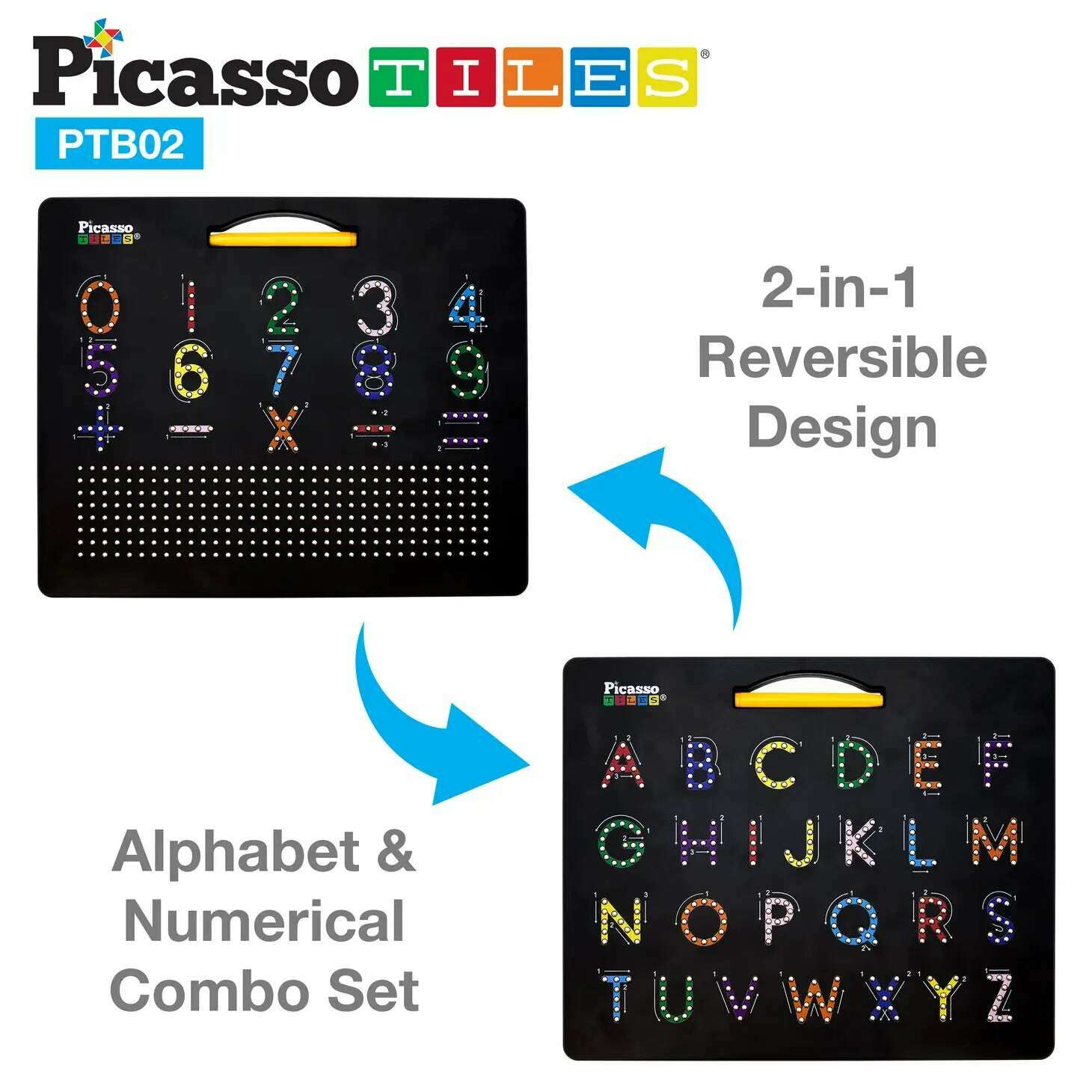 Alphabet and Number Magnetic Double-Sided Drawing Board