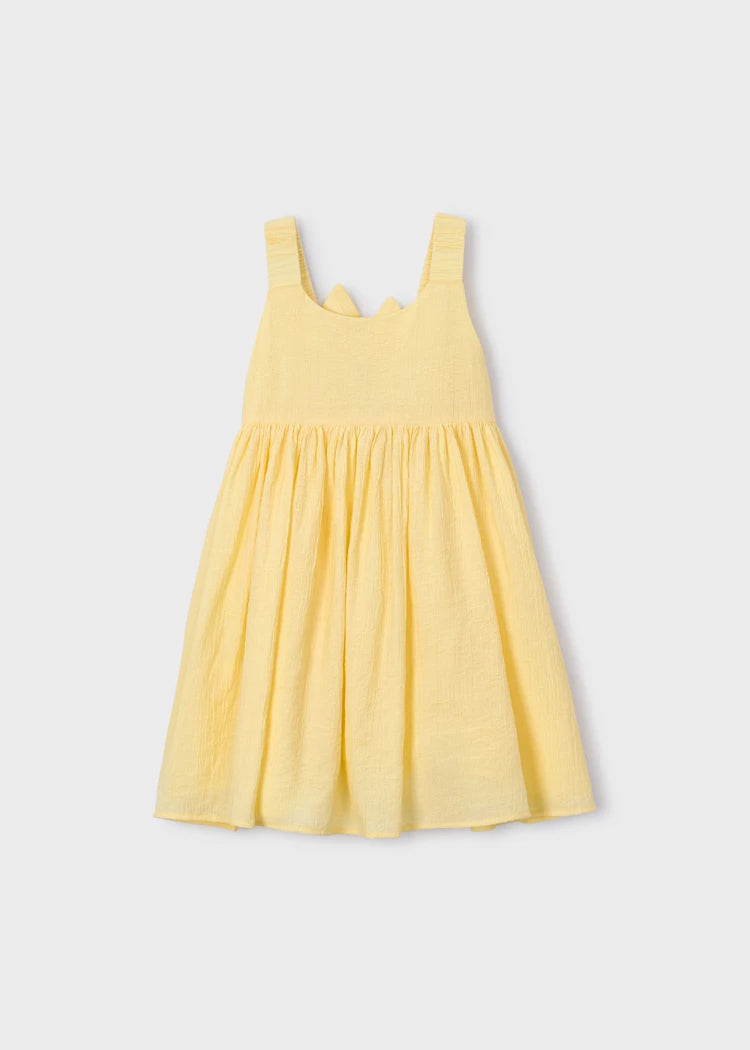 Yellow Back Flowers Dress