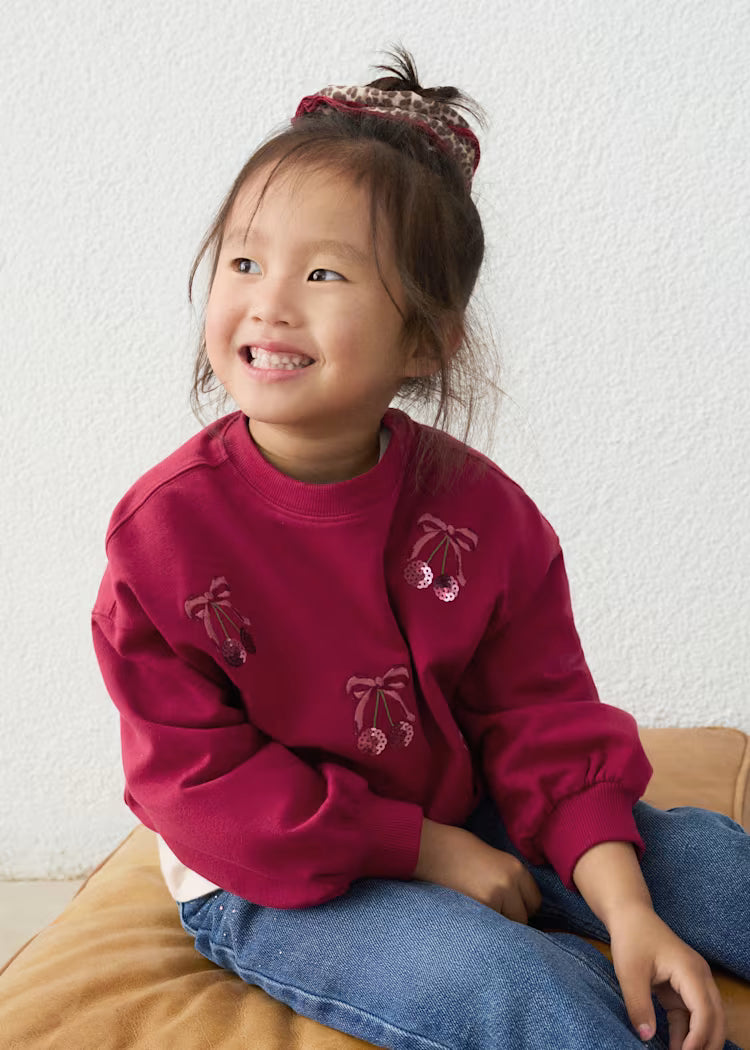 Embroidered Pullover - Cherries