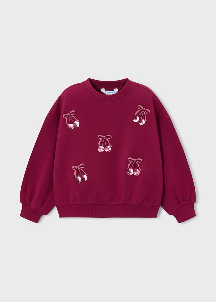 Embroidered Pullover - Cherries